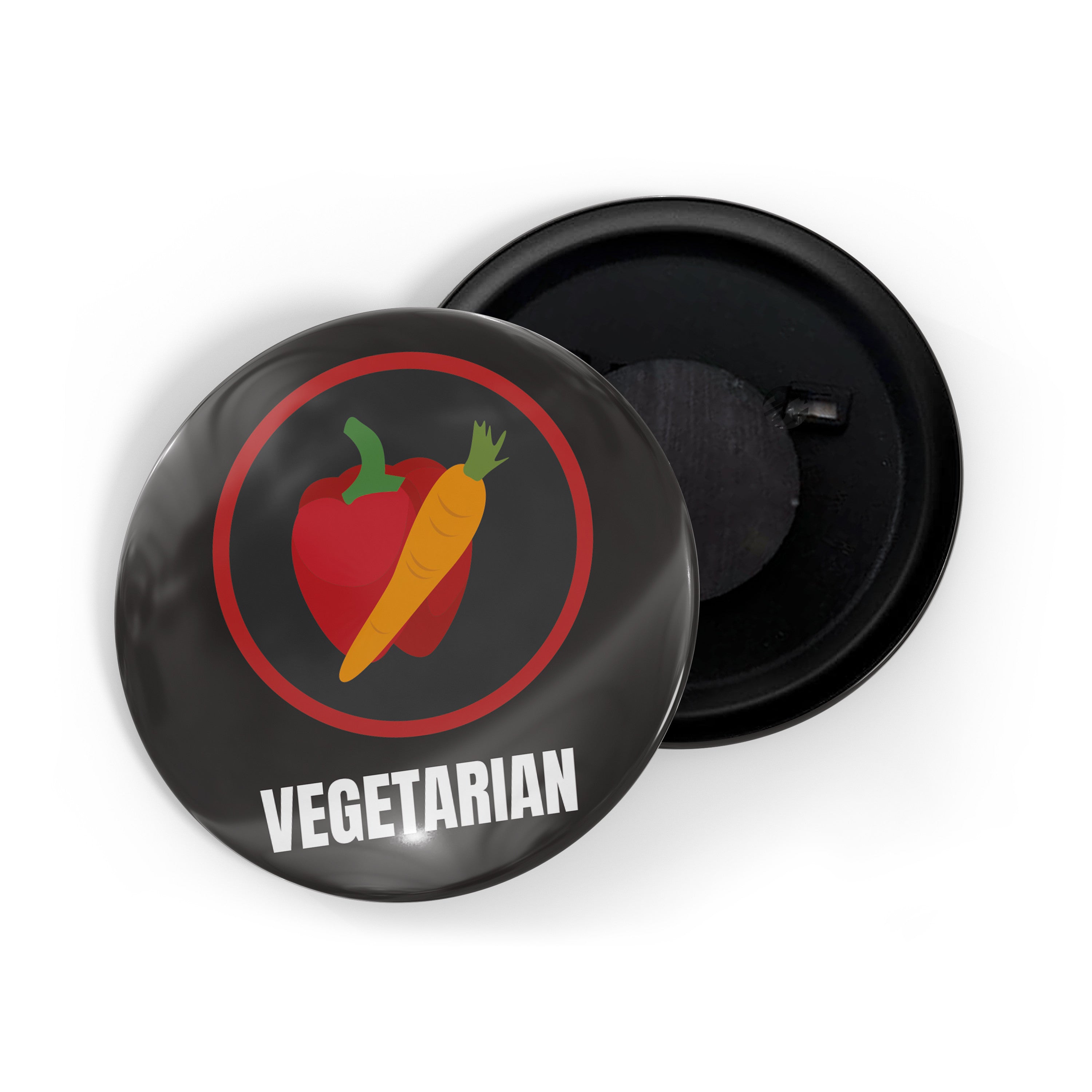 dhcrafts Fridge Magnet Black Vegetarian Glossy Finish Design Pack of 1 (58mm)